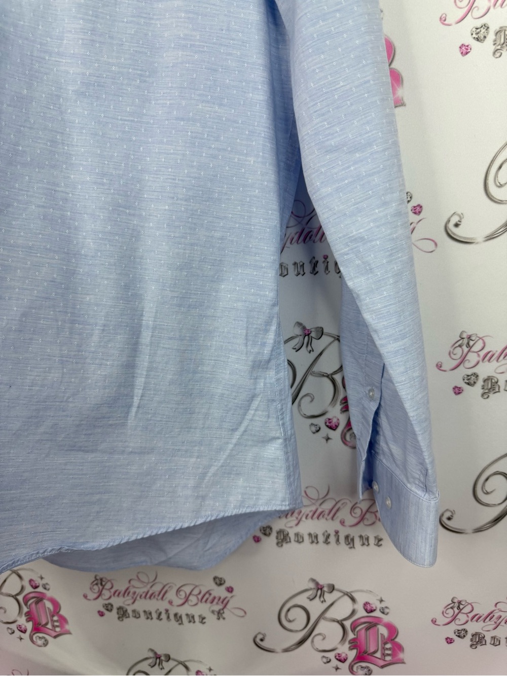 G2000 Men's Light Blue Button-Down Dress Shirt - Classic Fit - Picture 4 of 11